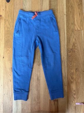 Crewcuts Boys Blue Jogger Sweatpants Drawstring Zip Pockets Size M 8-9